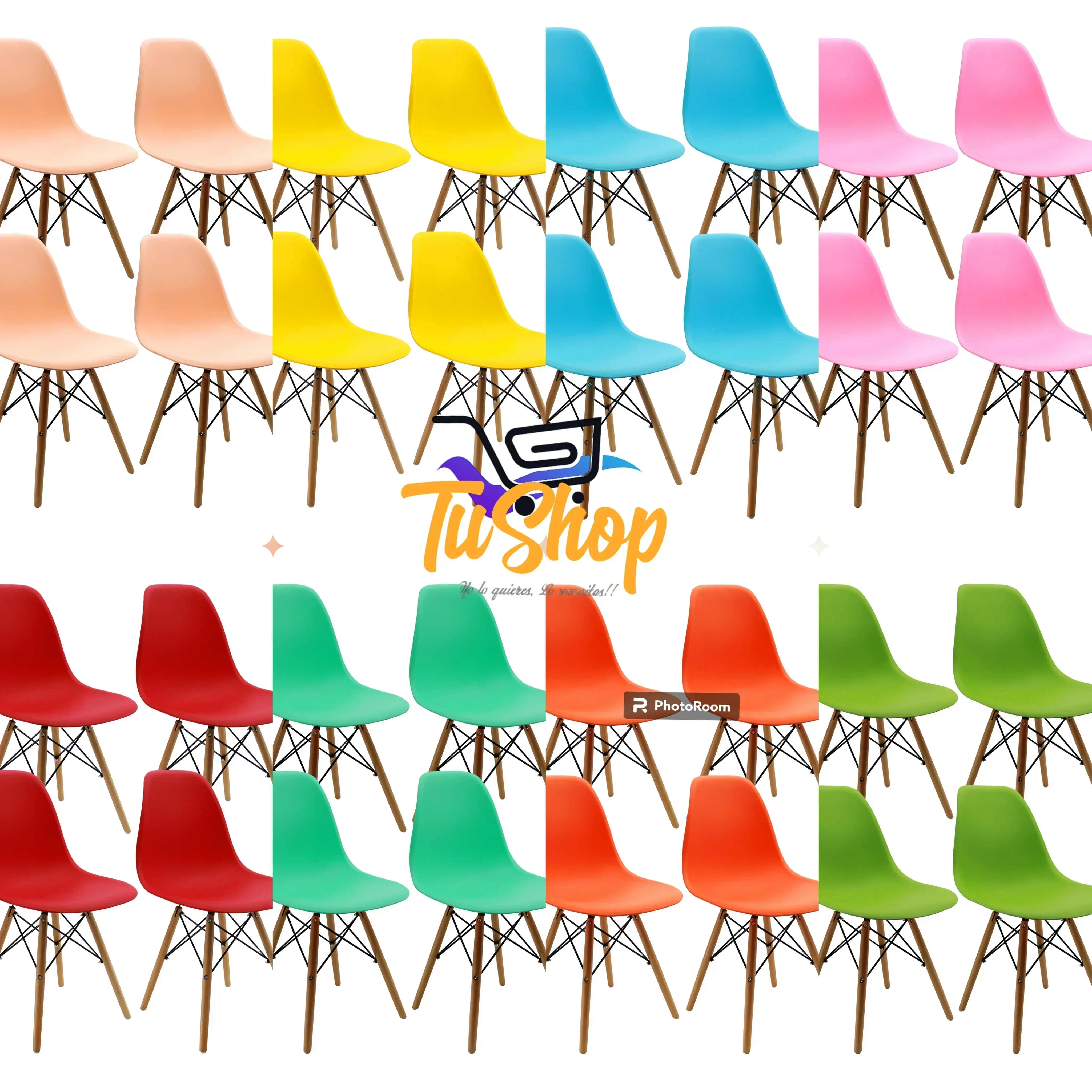 Set x 6 Sillas Eames Minimalista  10