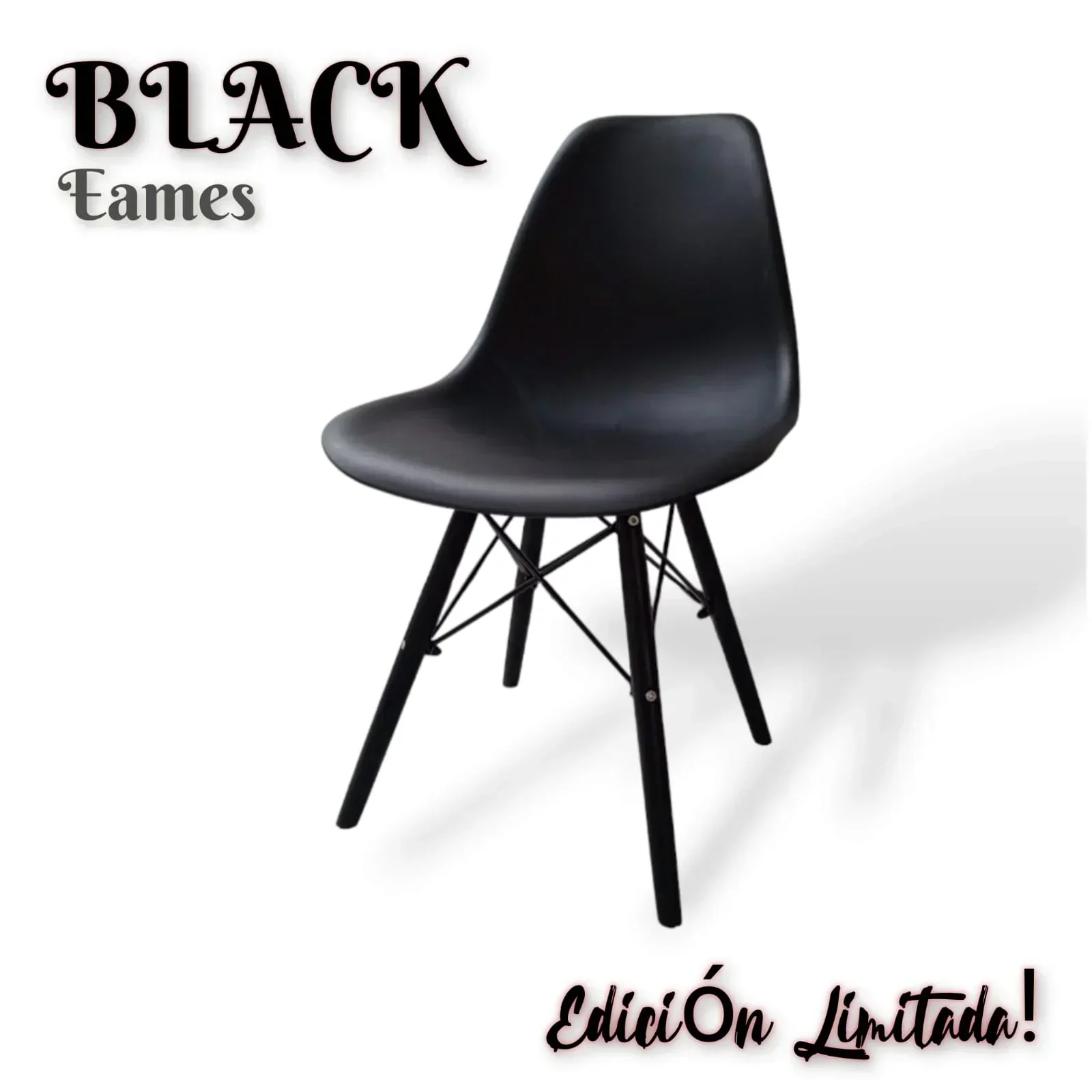 Silla Edición Limitada Eames Black  4
