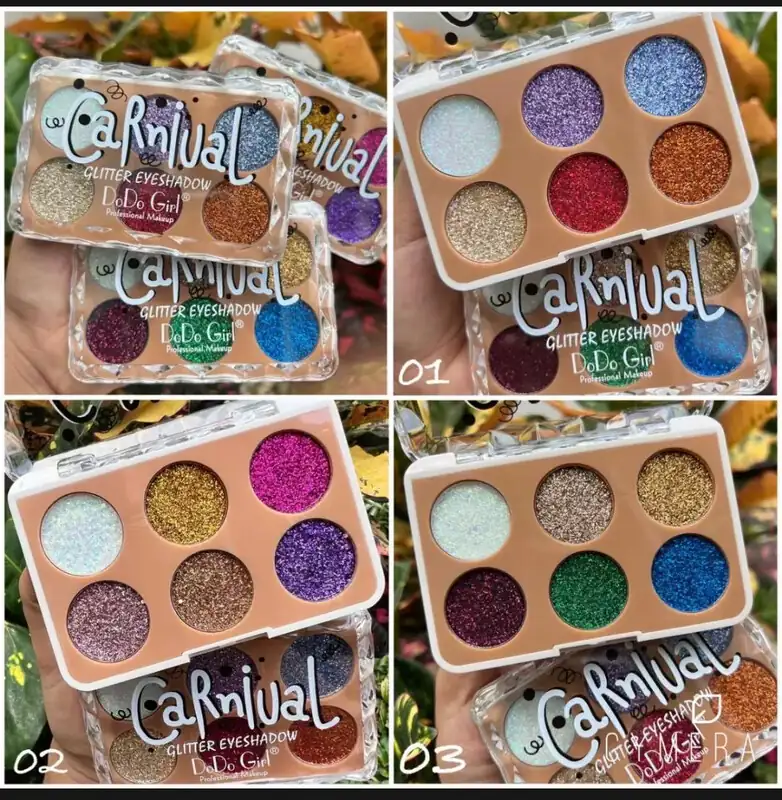 Set 3 Paletas de Glitter DoDo Girl