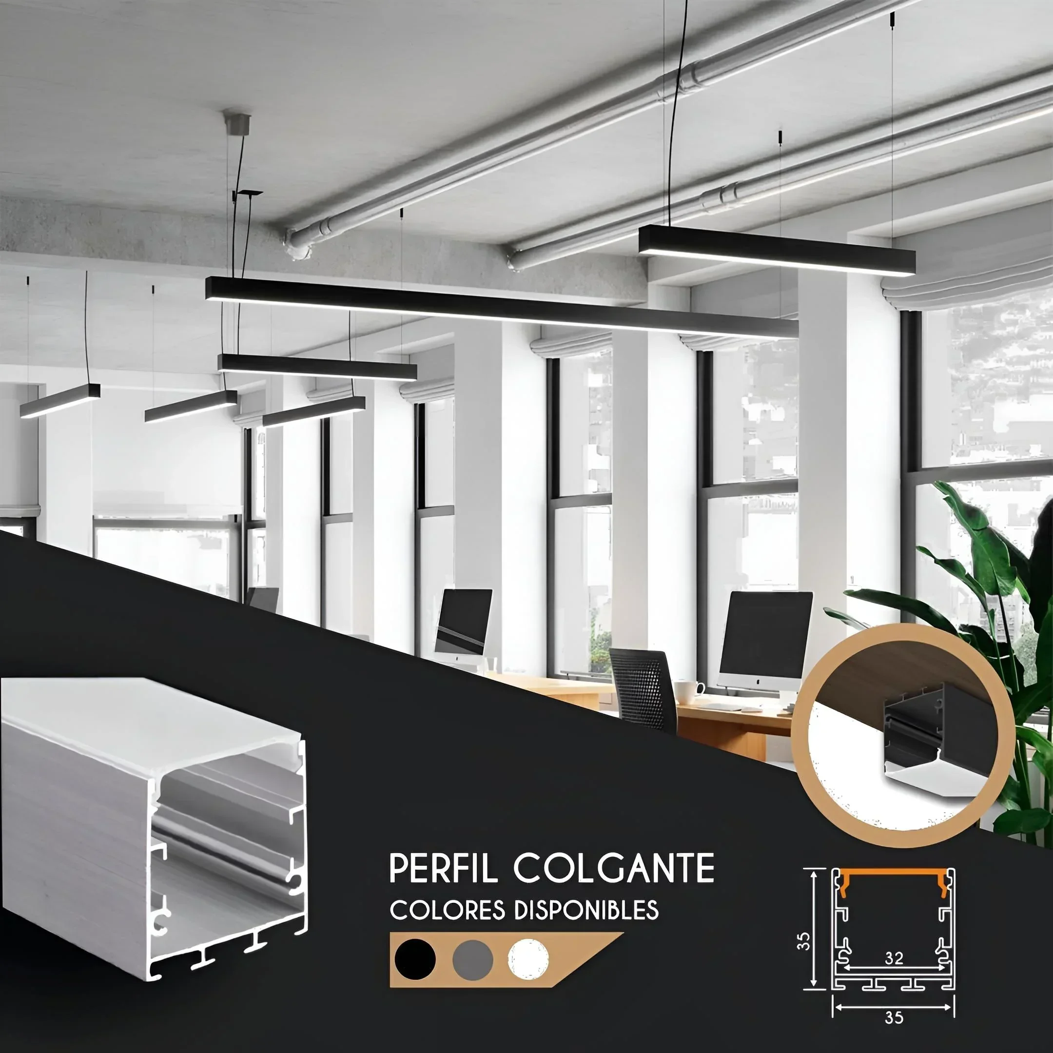 PERFIL ALUMINIO AIRE 3MTS 