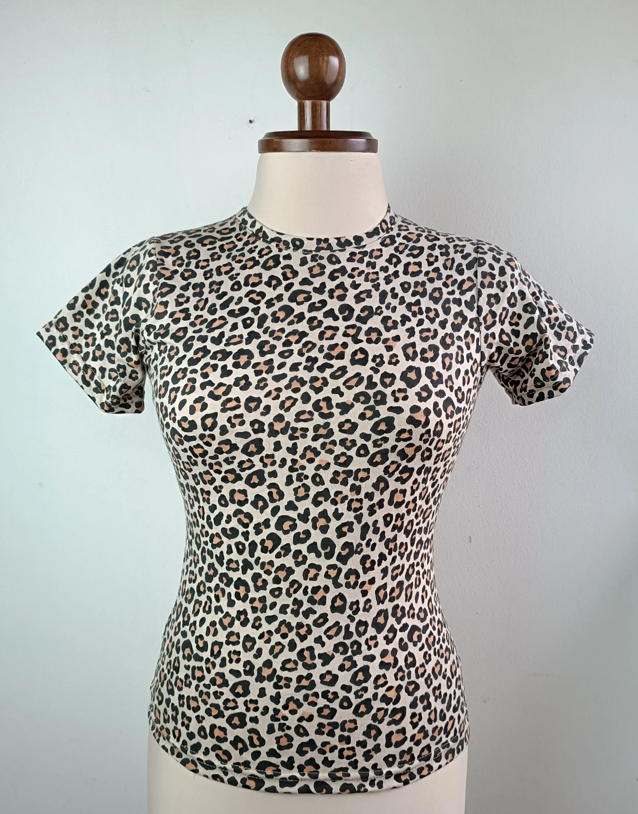 Camiseta algodón licrado animal print 