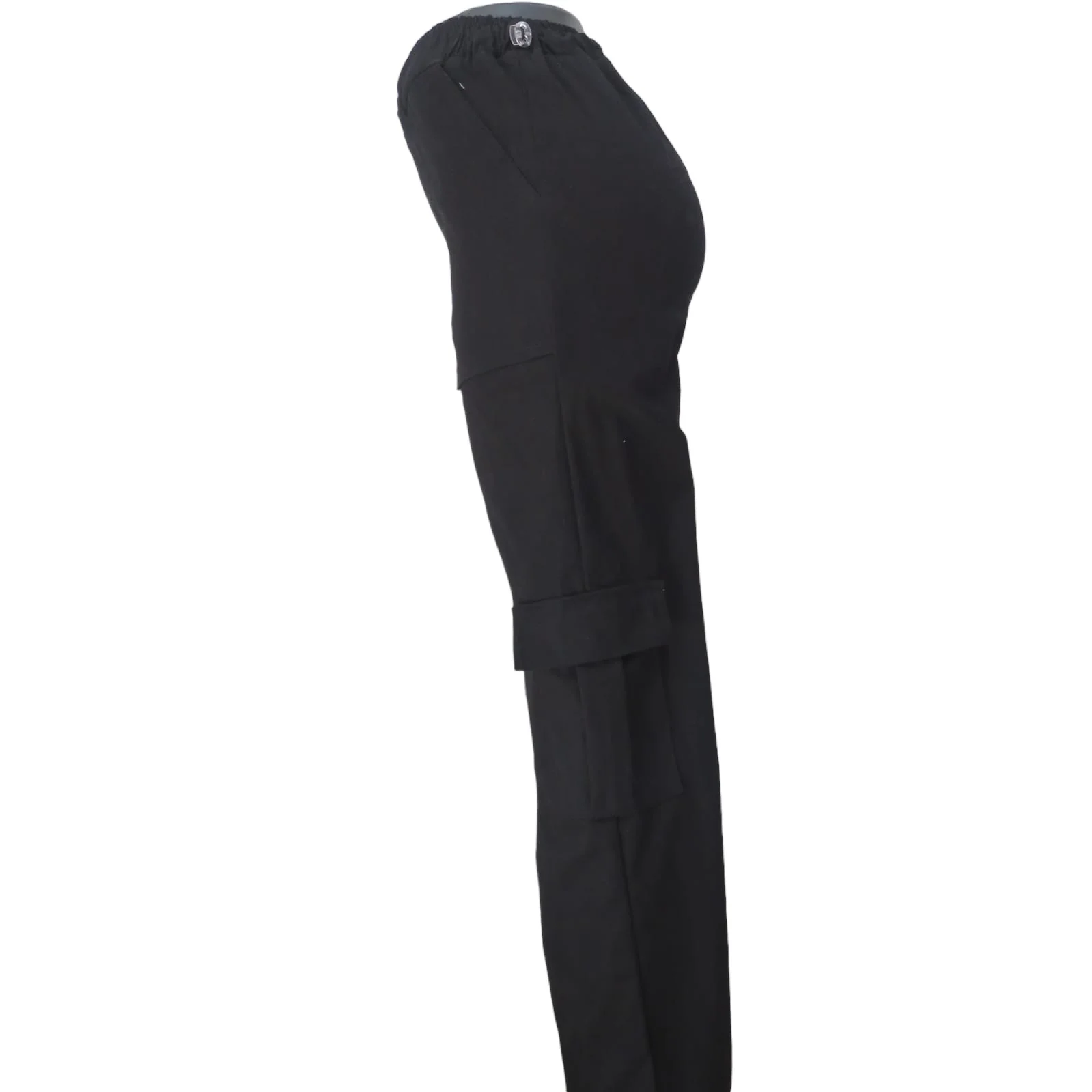 Pantalón cargo negro resorte   3