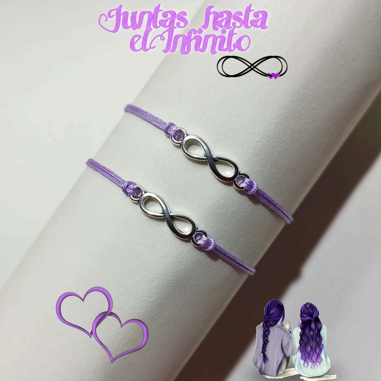Dúo Pulseras de Infinito Sencillas