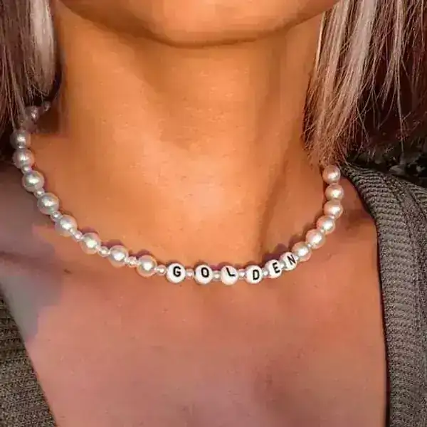 Collar de perlas golden M36