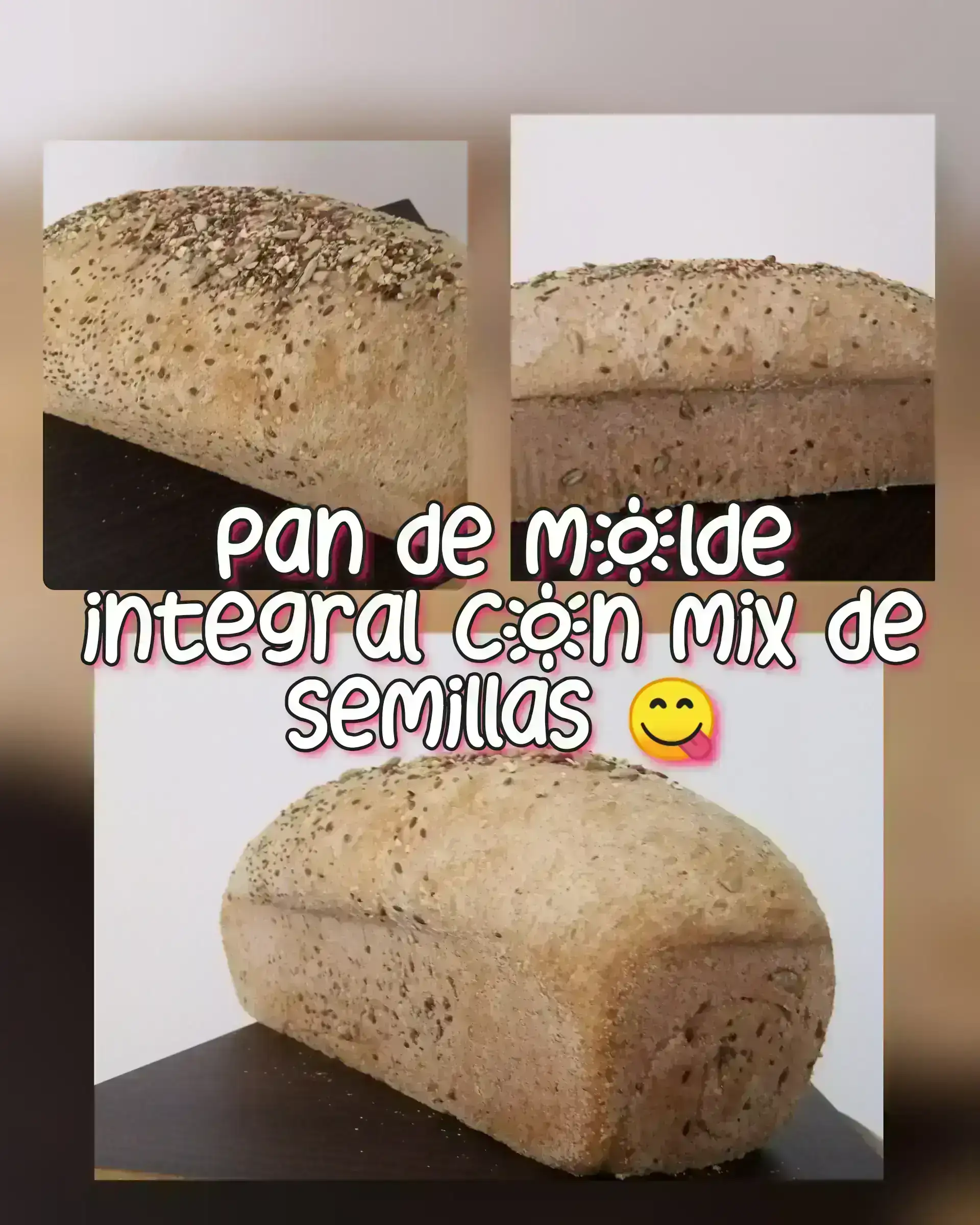 Pan de molde integral con semillas