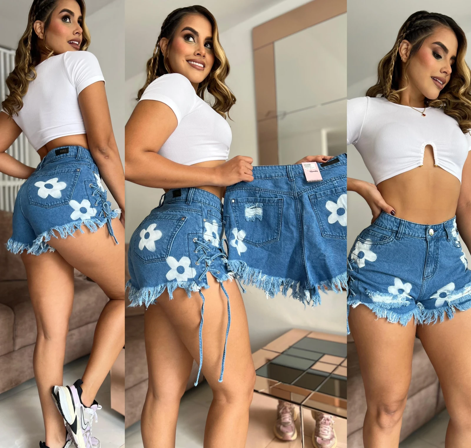 Short En Tendencia Tela Rigida 