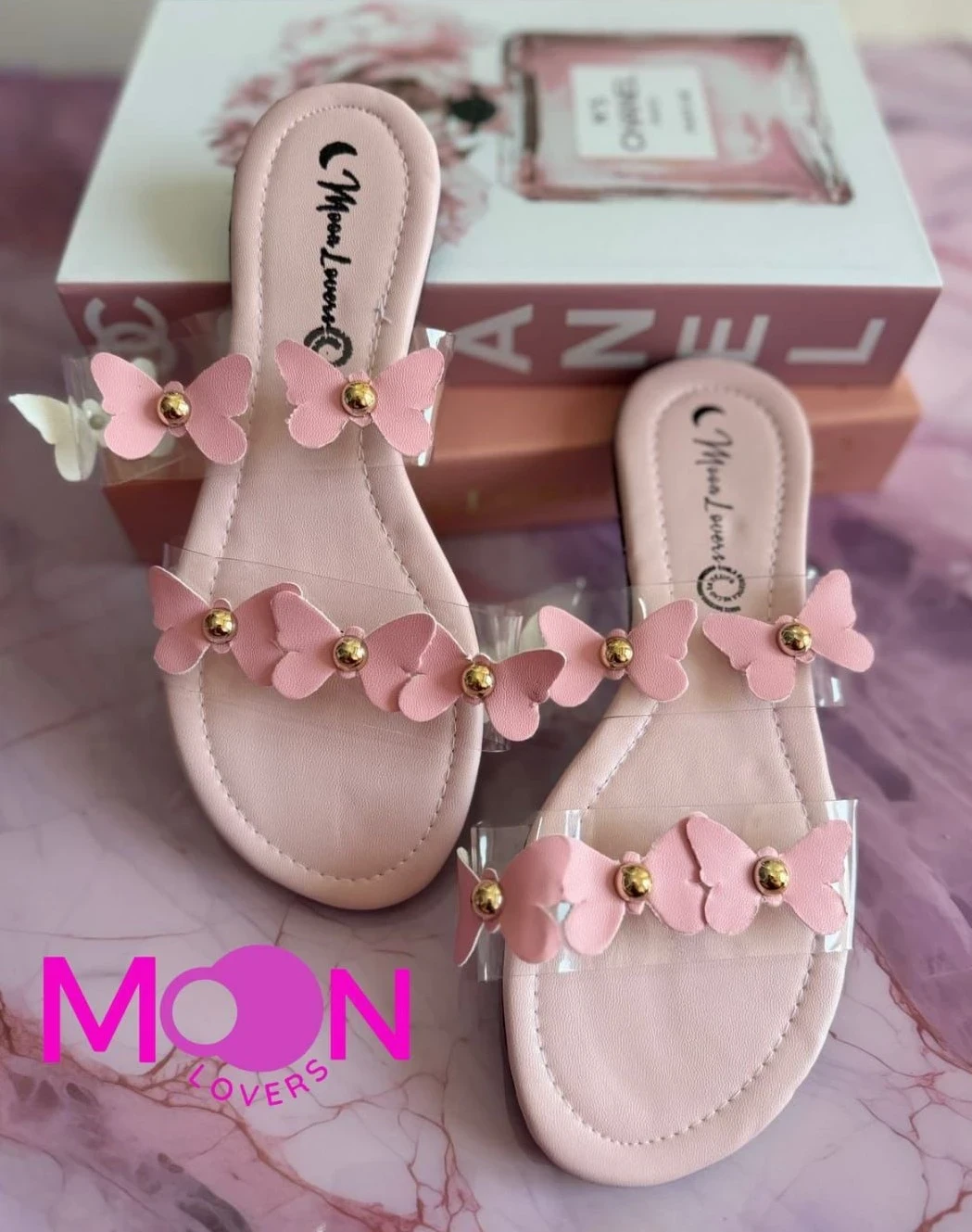 Mod.1024 Mayoreo Sandalia mariposa Rosa 