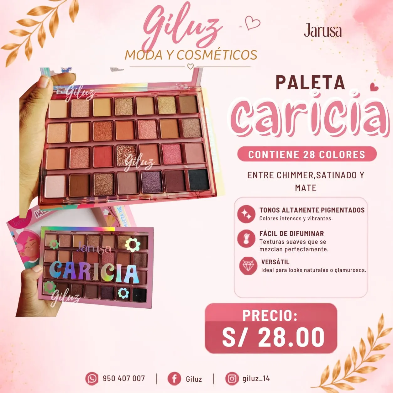 Paleta de sombras jarusa 