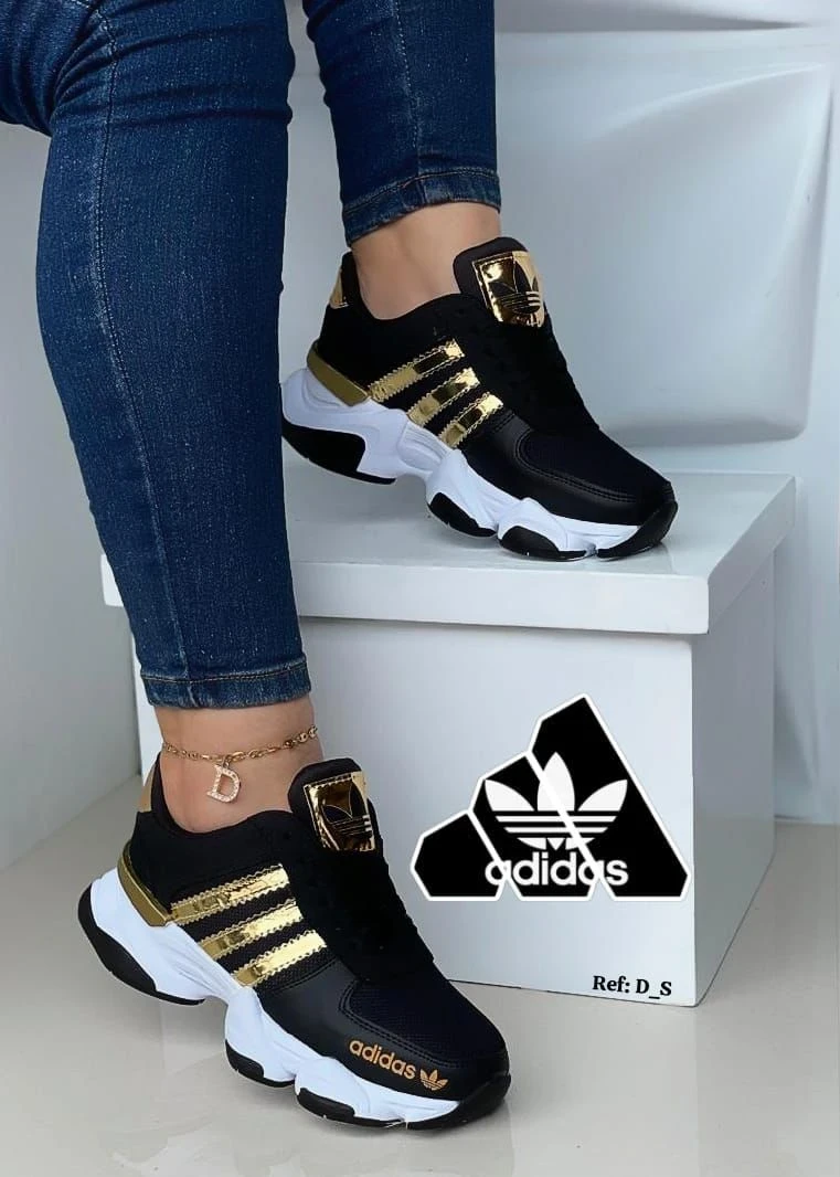 Hermoso Adidas Dama Negro 
