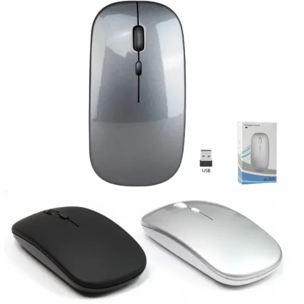 Mouse Inalambrico 2.4Ghz / Recargable / 2.4 Ghz / 800-1600 DPI