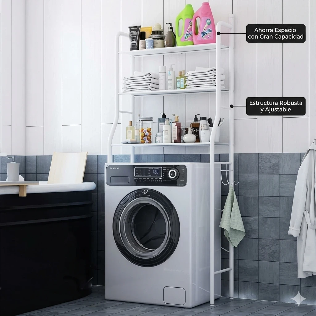 Mueble Organizador Para Lavadora 3 Repisas