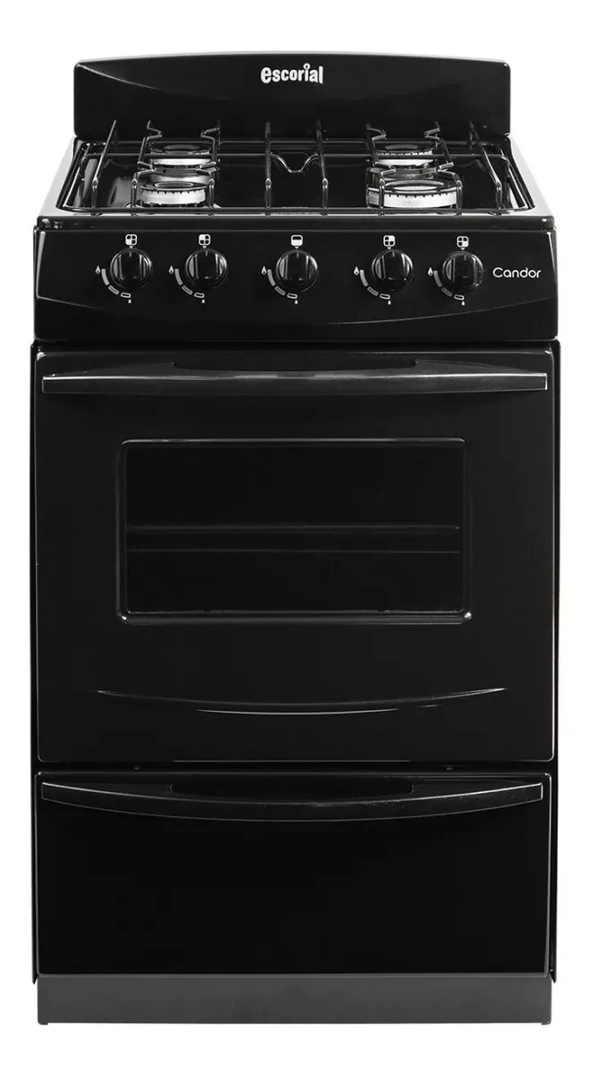 Cocina Escorial Candor Gas Envasado Negra 3
