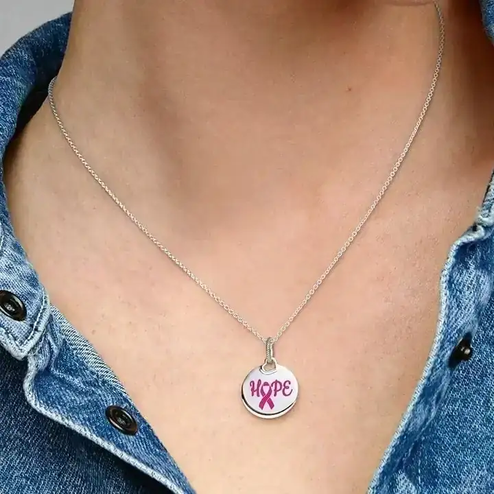 Charm Cinta Rosa Esperanza Colgante  2
