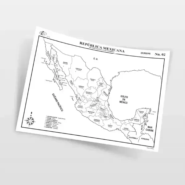 Mapa media cartulina blanco y negro 3