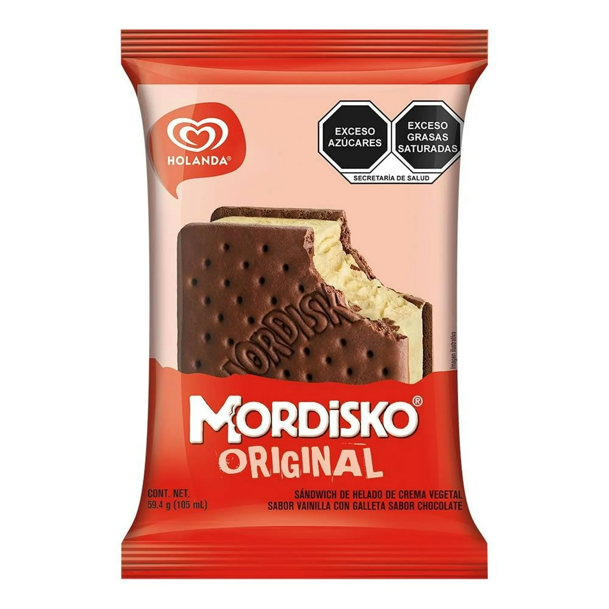 Helado sándwich Mordisco original Holanda 59 g