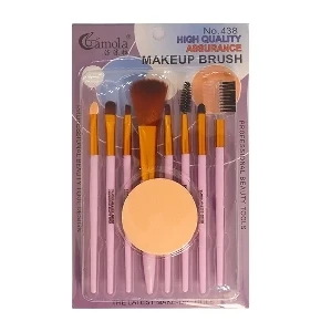 SET DE BROCHAS DE MAQUILLAJE CAMOLA, MODELO NO. 438