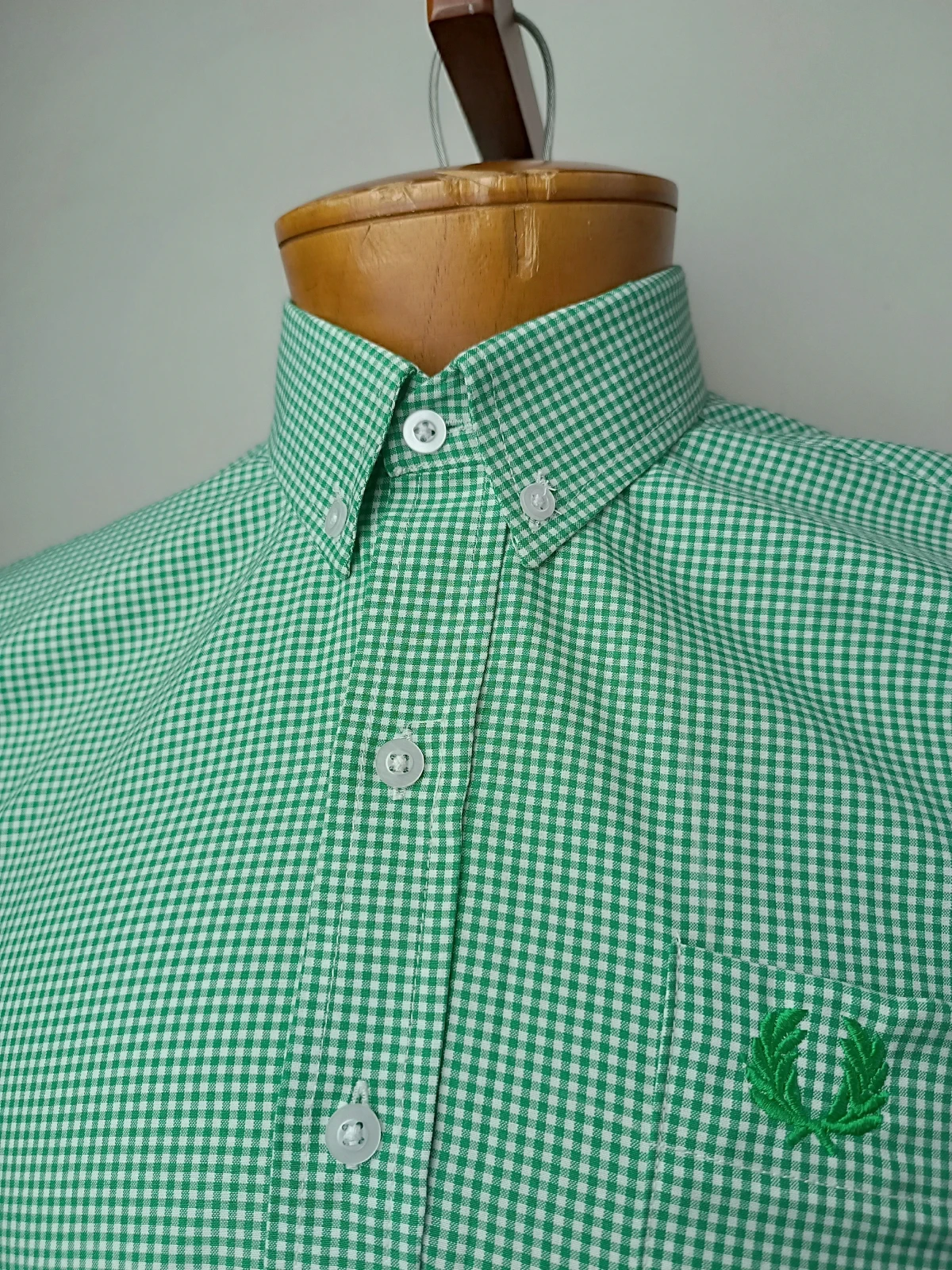 Camisa cuadros verdes manga corta 3