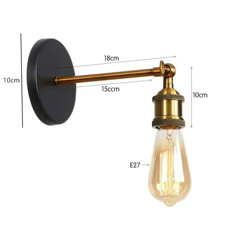 LAMPARA PARED INDUSTRIAL VINTAGE 1L E27 5