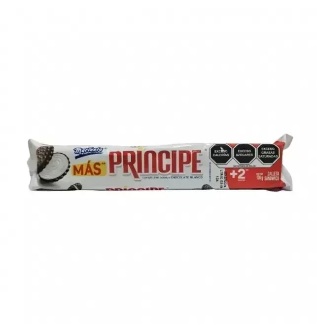 Principe Con Relleno Sabor Chocolate Blanco 126 g