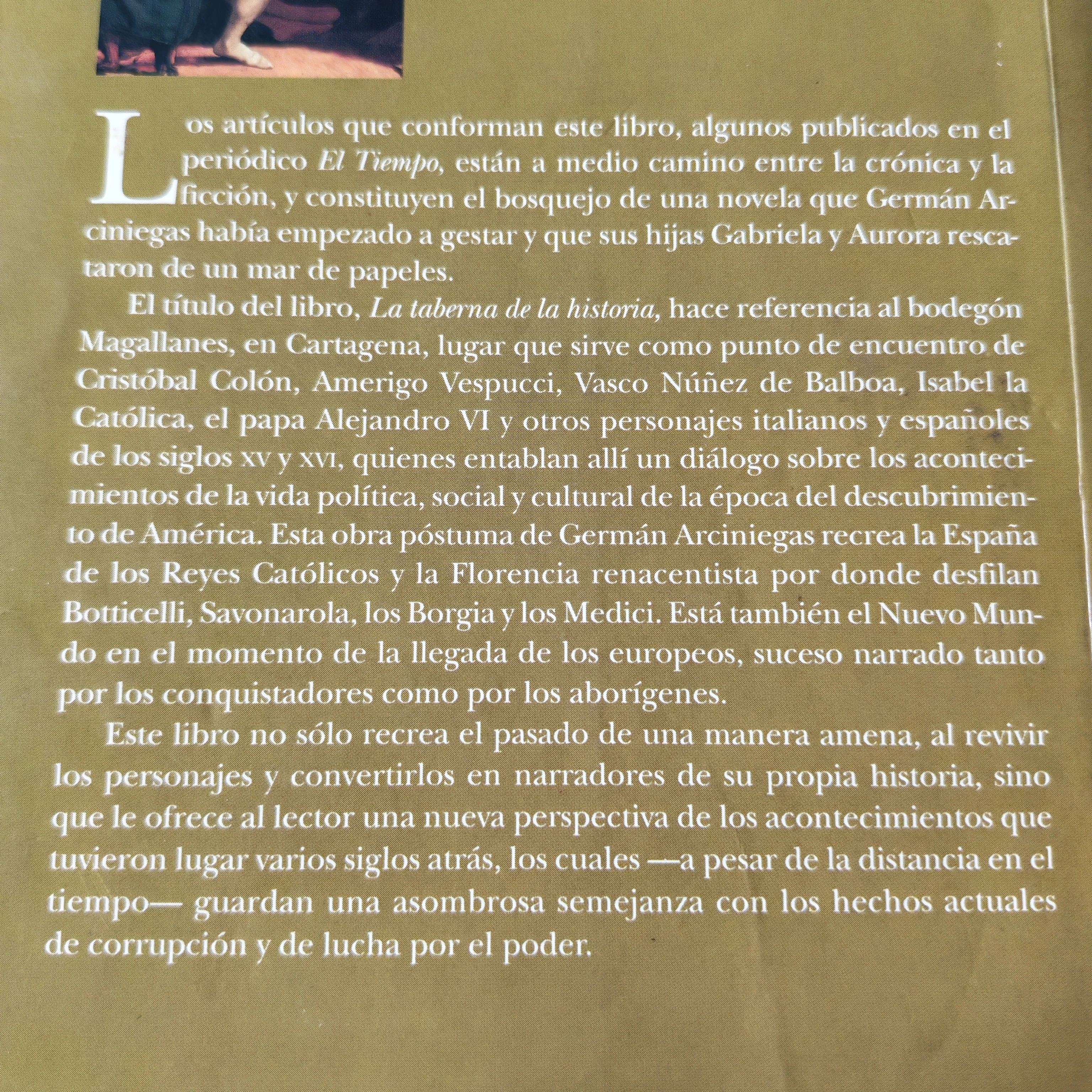La taberna de la historia, Germán Arciniegas usado  2