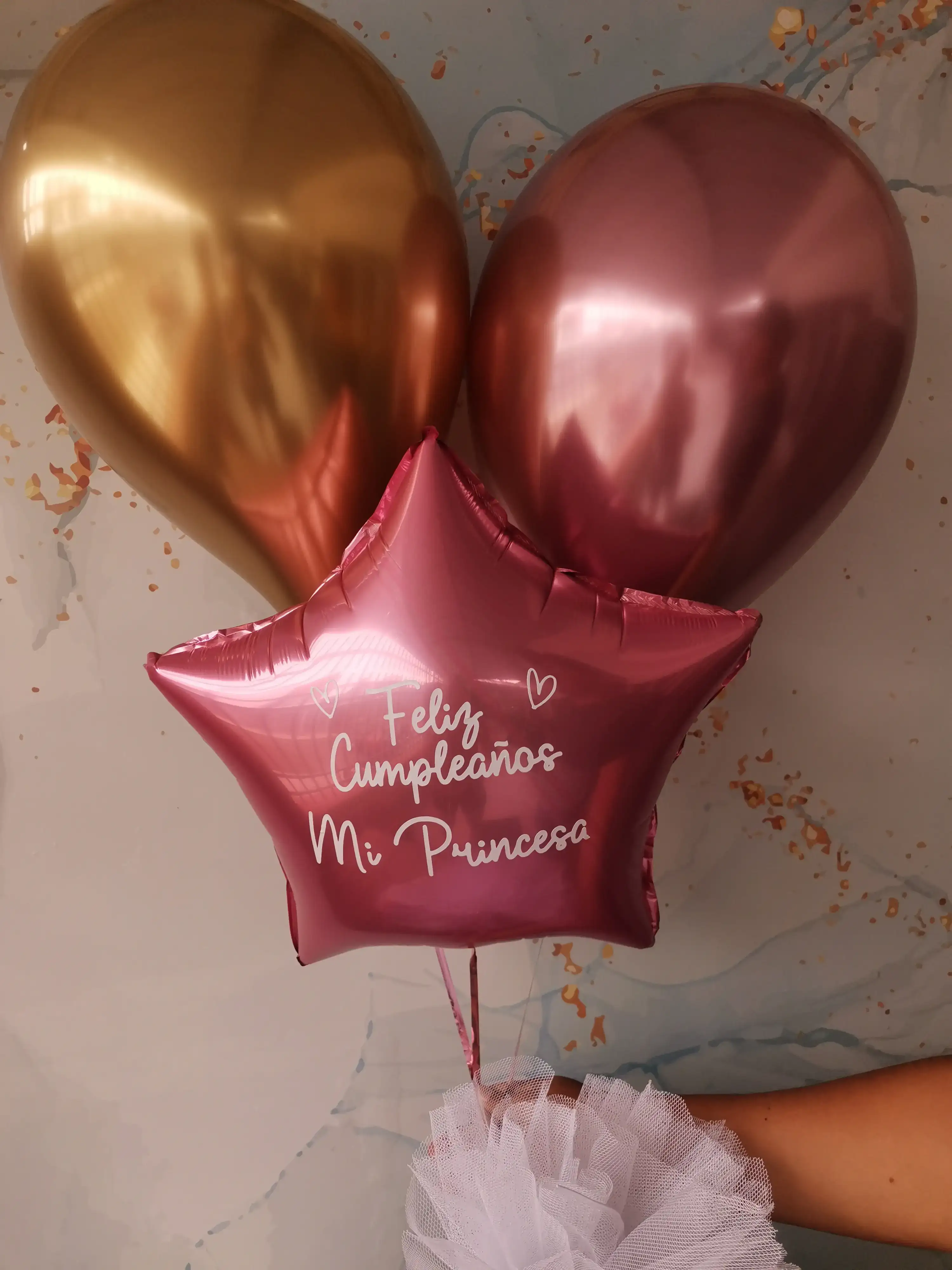 Trio de globos uno personalizado