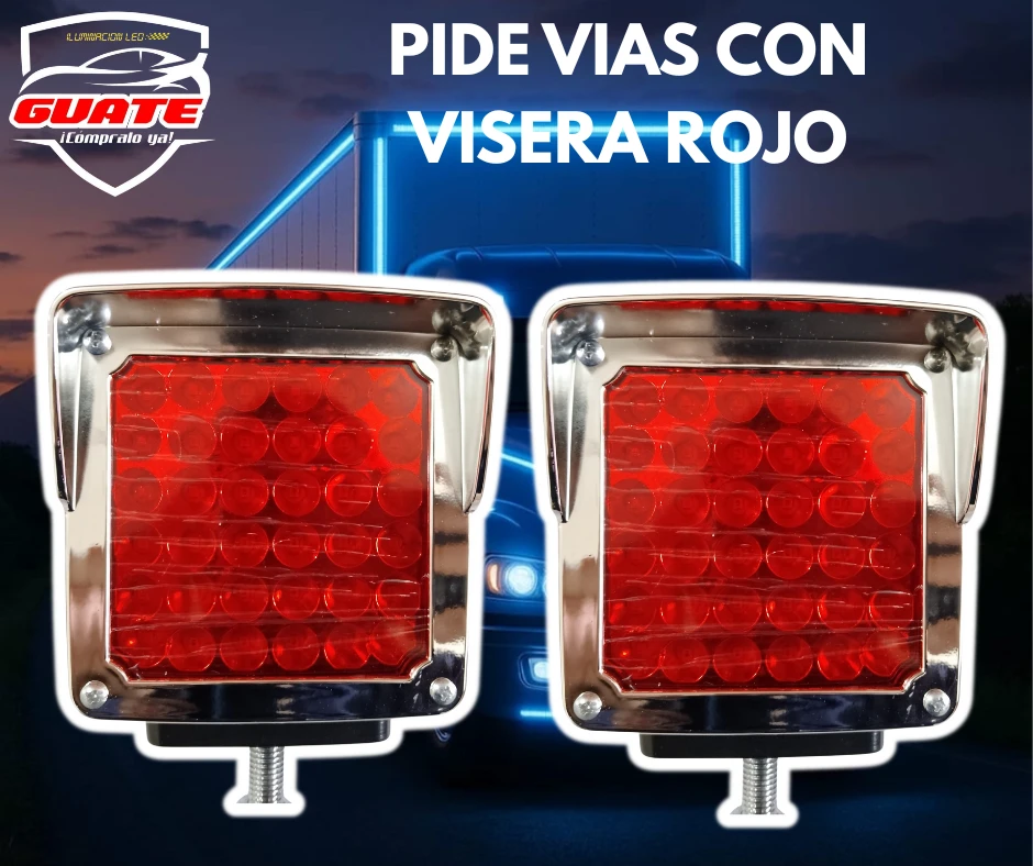 PIDE VIAS CON VISERA  ROJAS 