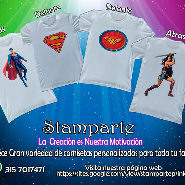Camisetas para pareja personalizadas