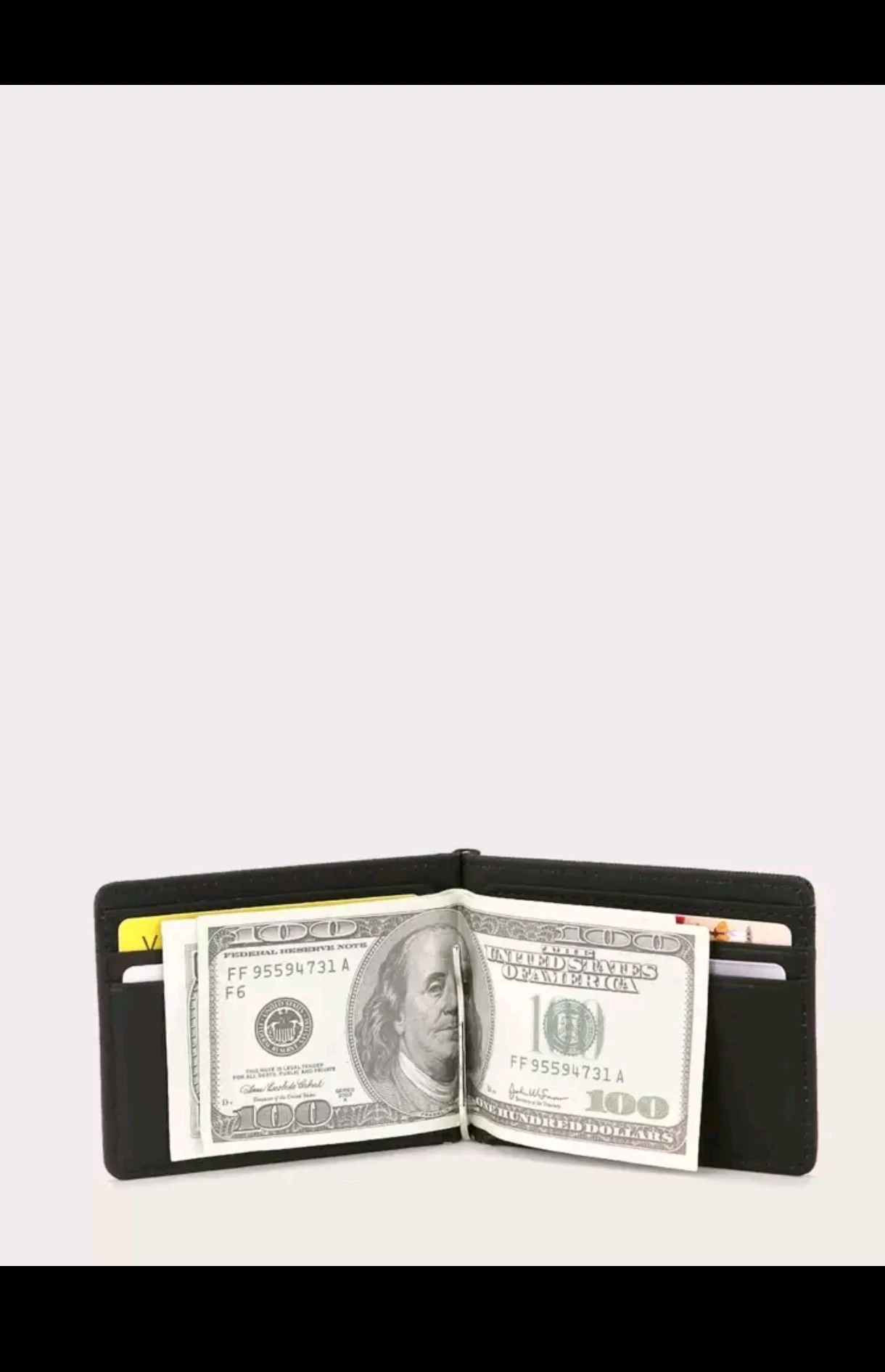 Billetera Minimalista Slim con Clip Metálico - Tarjetero de Poliuretano 100% Texturizado Premium 4