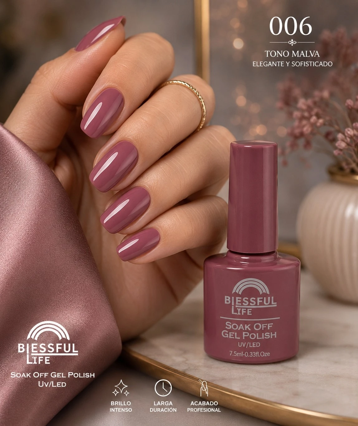 biessful life esmalte semi permanente tono 006
