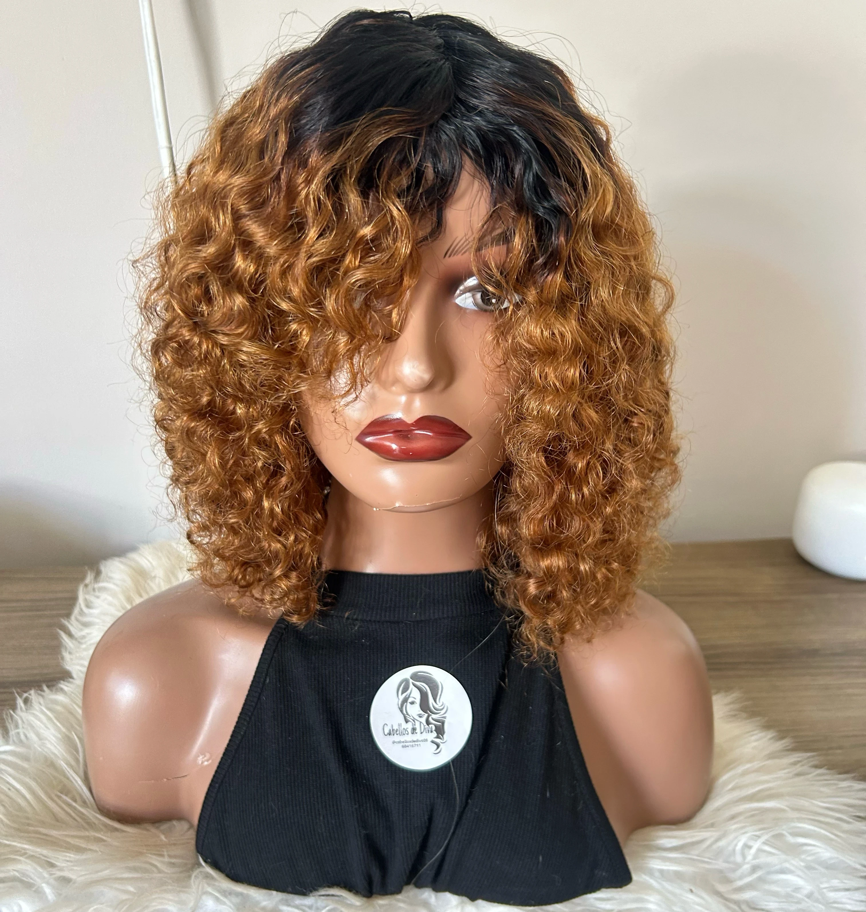 Peluca de cabello humano  14 pulgadas,   3