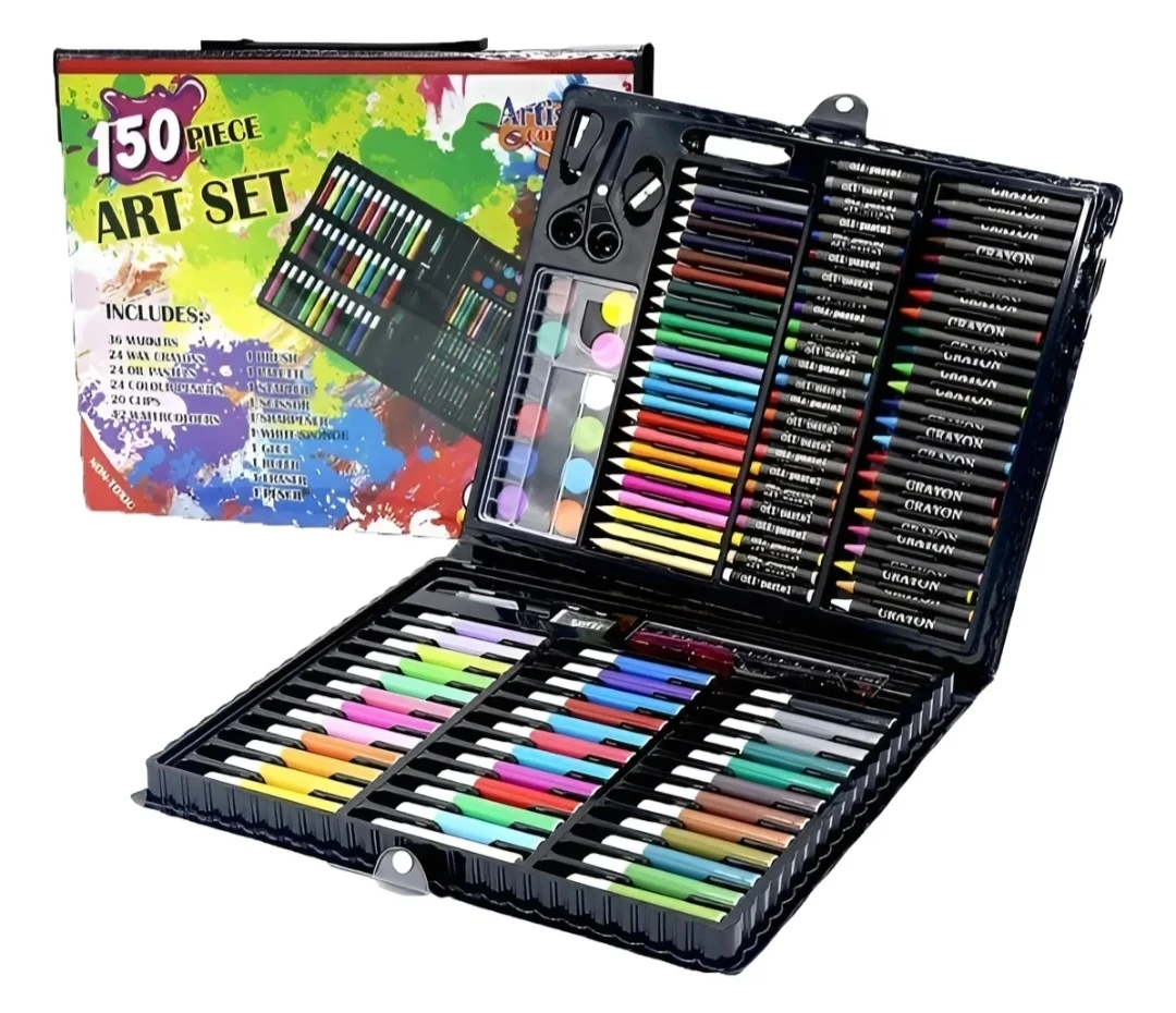Set De Arte Maleta 150 Piezas Lápices Para Colorear