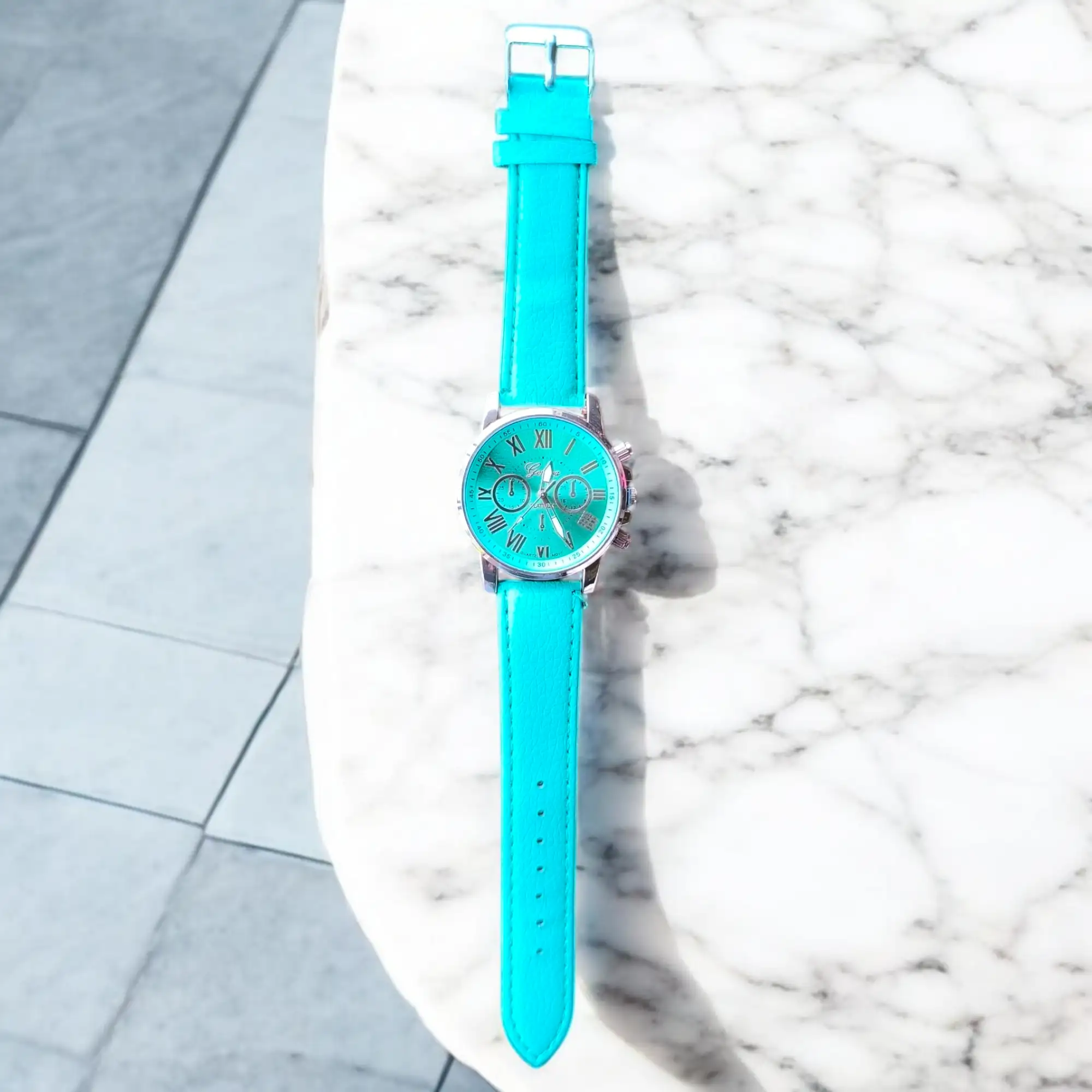 Reloj Redondo Turquesa 