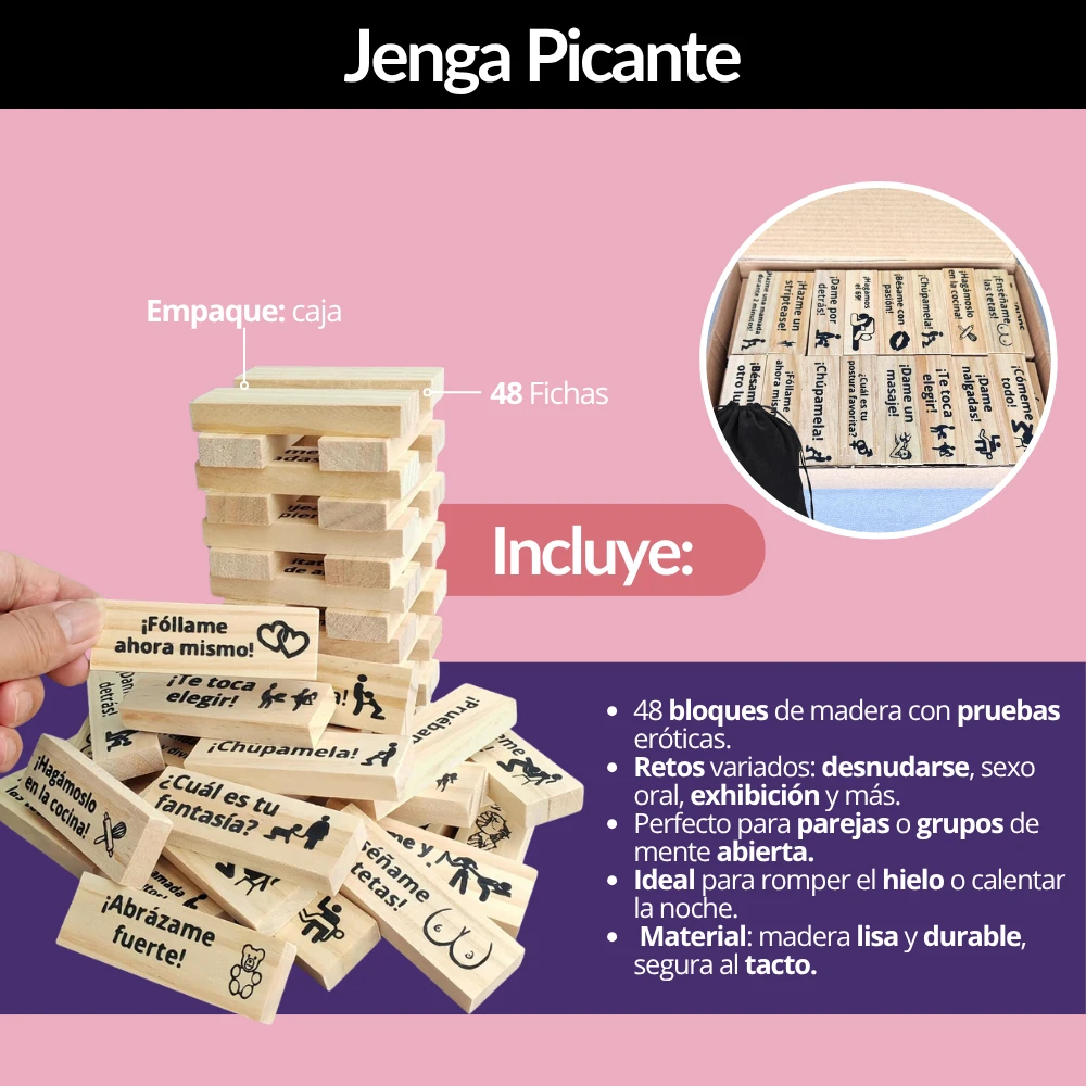 Juego de mesa jenga erótico  2