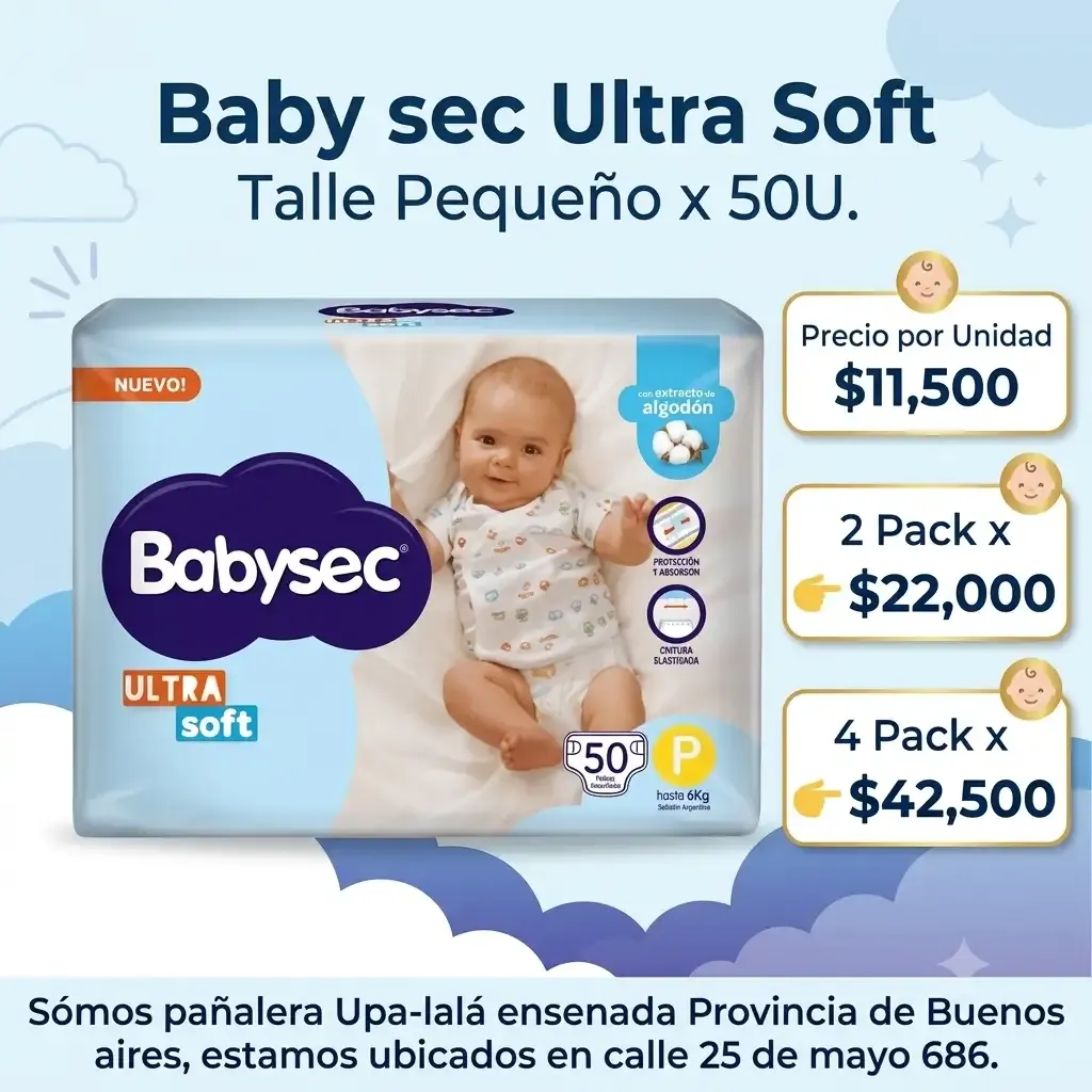 Babysec Ultra Soft Pequeño x50 2