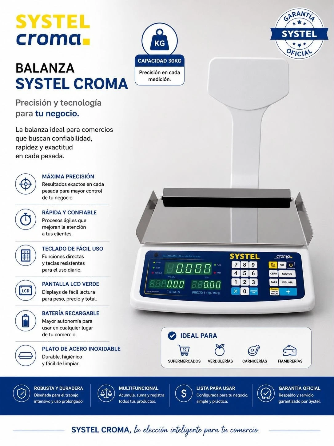 Balanzas Systel Croma digital