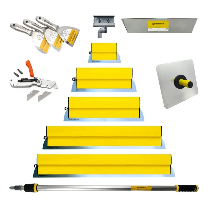 Kit Completo Espatulas Y Llanas Acero Hiperseco