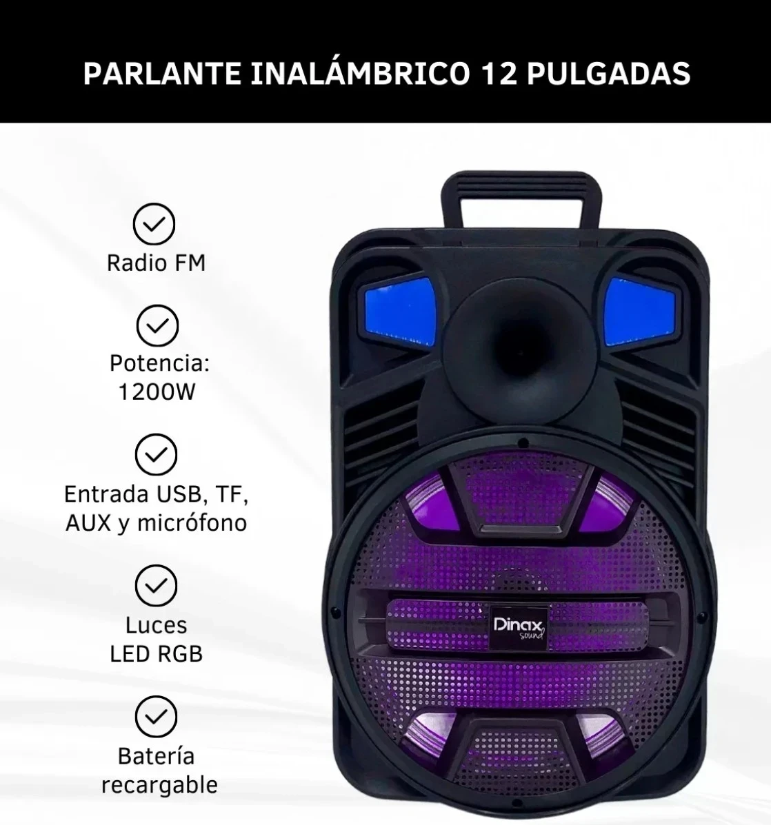 Parlante inalámbrico Dinax 12" 2