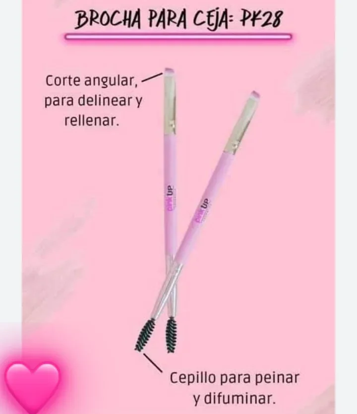 Brocha para ceja pink up 2