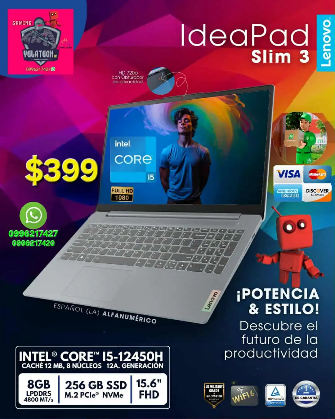 Laptop LENOVO IDEAPAD core i5 SLIM 3