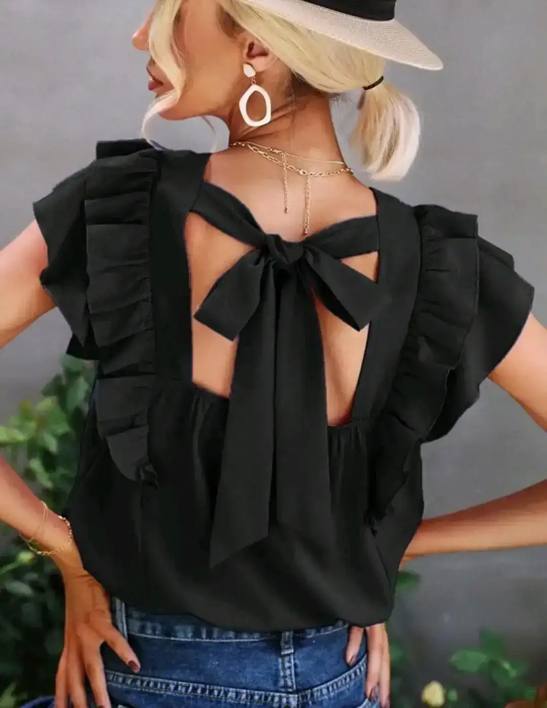 Blusa con fruncido detalle trasero 2