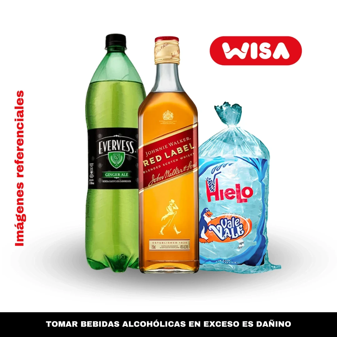 Combo Red Label 750 ML + Evervess