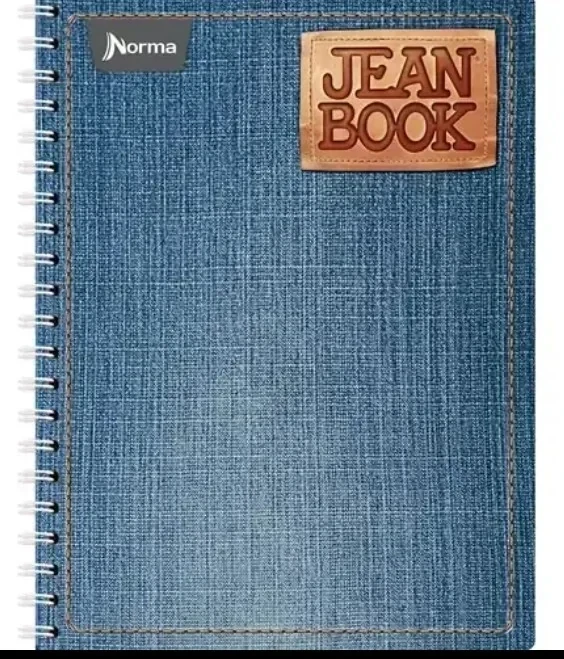 Cuaderno profesional rayado jean book 200 h espiral-doble 4