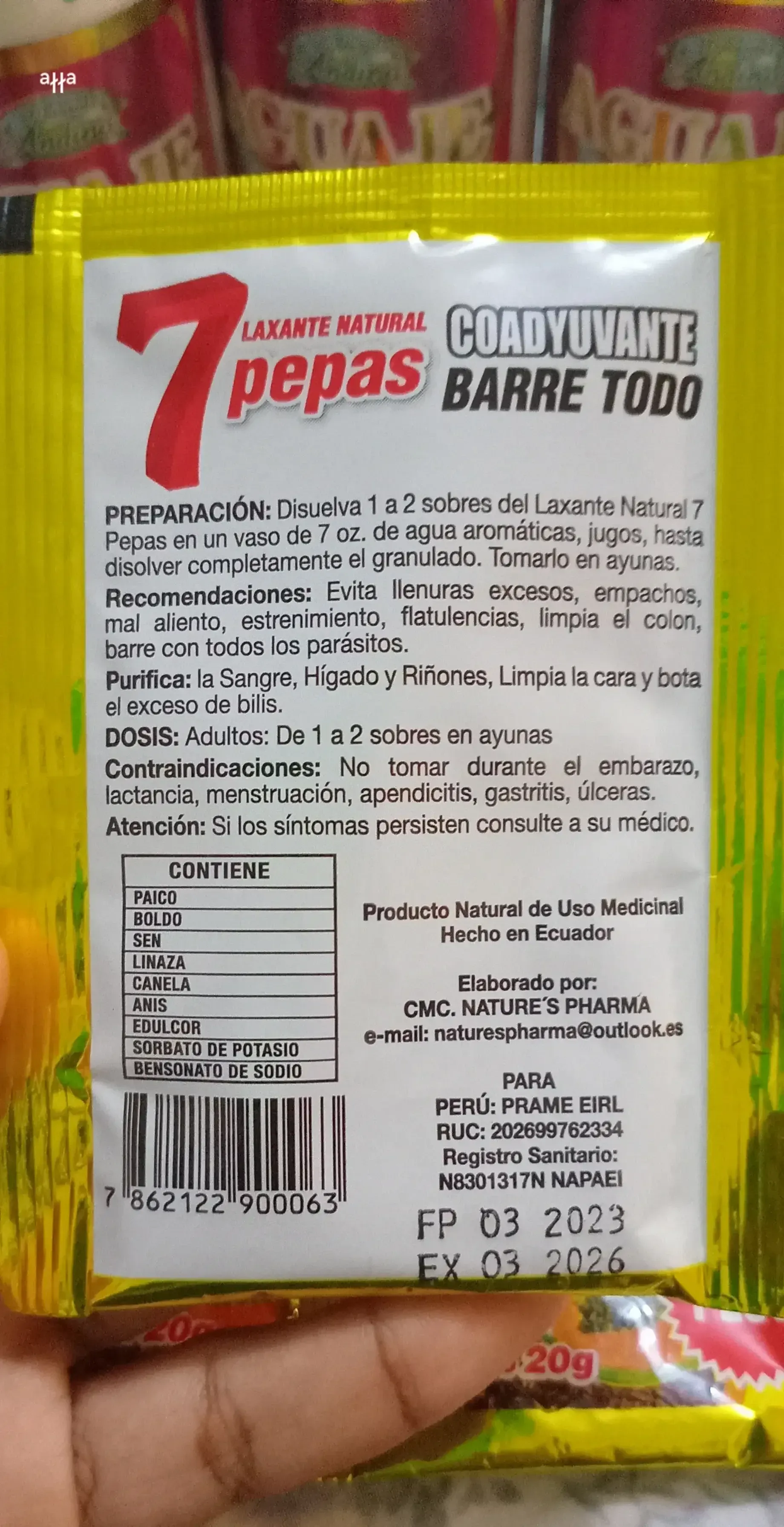  Purgante sobre 2