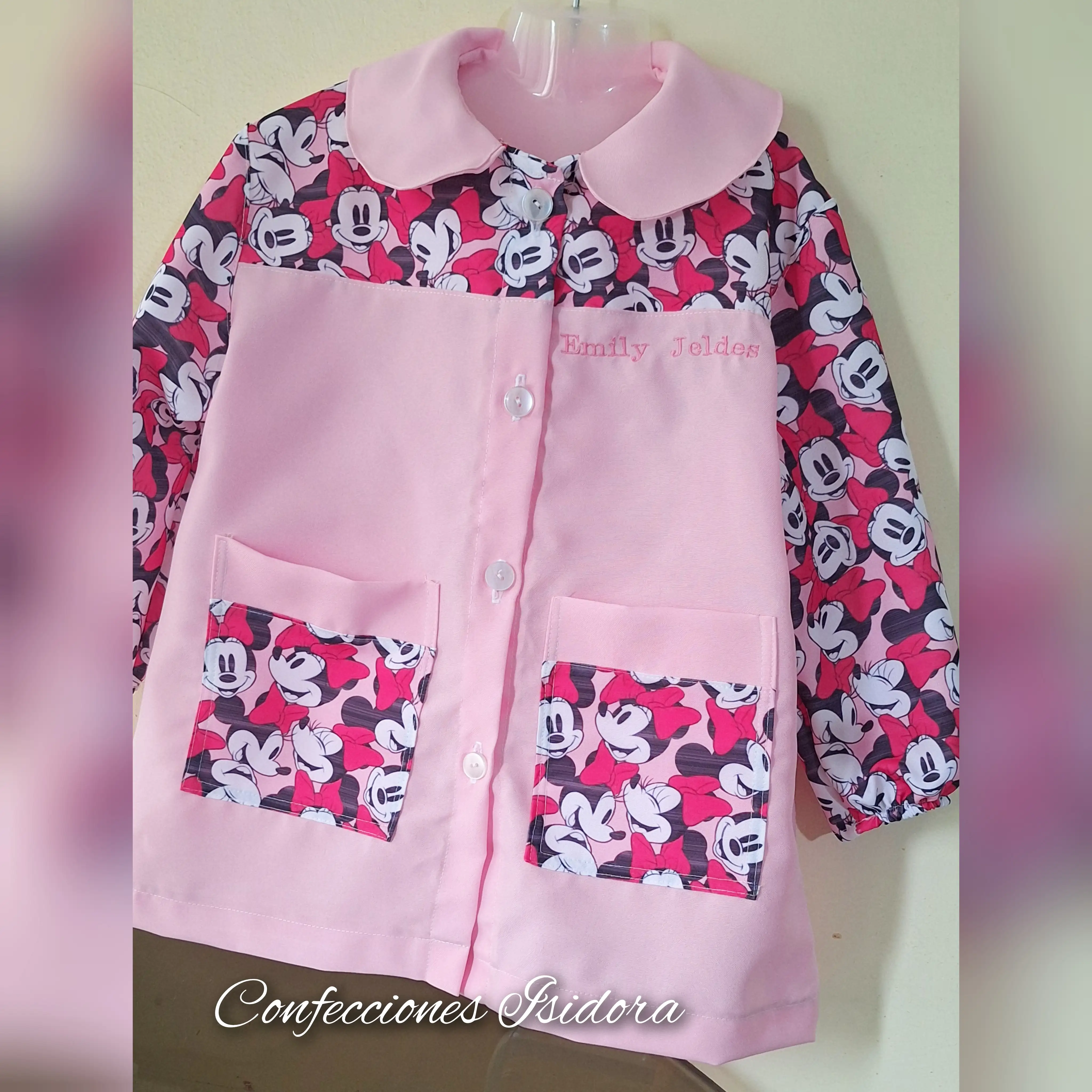 Delantal minnie , rosado 2