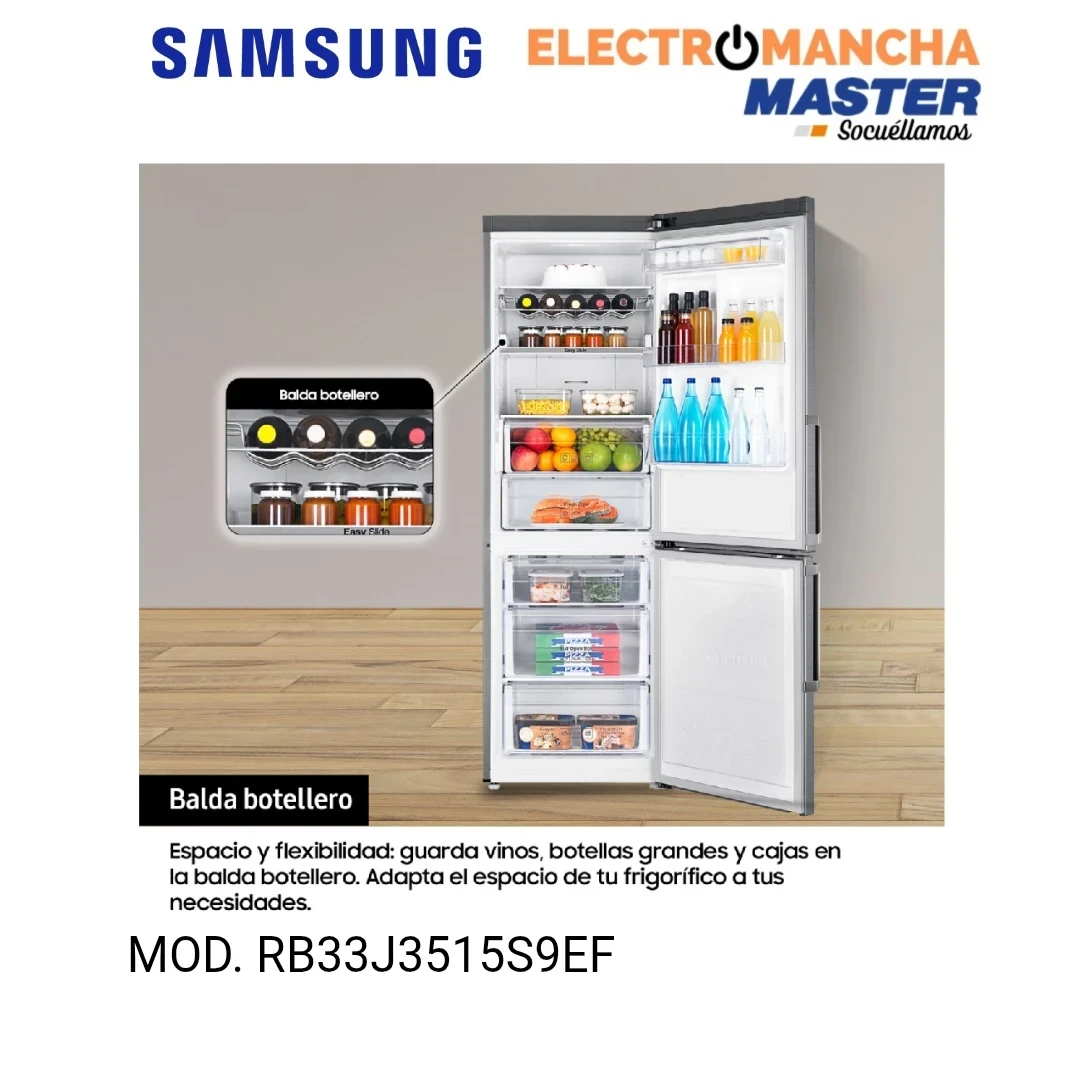 FRIGO COMBI SAMSUNG RB33J3515S9EF INOX. NF CLASE E 7