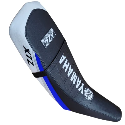 TP XTZ 125 Forro Tapizado Cold line negro / azul / gris / blanco / letrero en medio DW