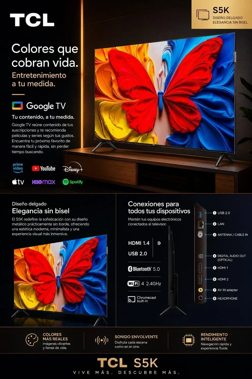 Smart Tcl 50" Qled FHD