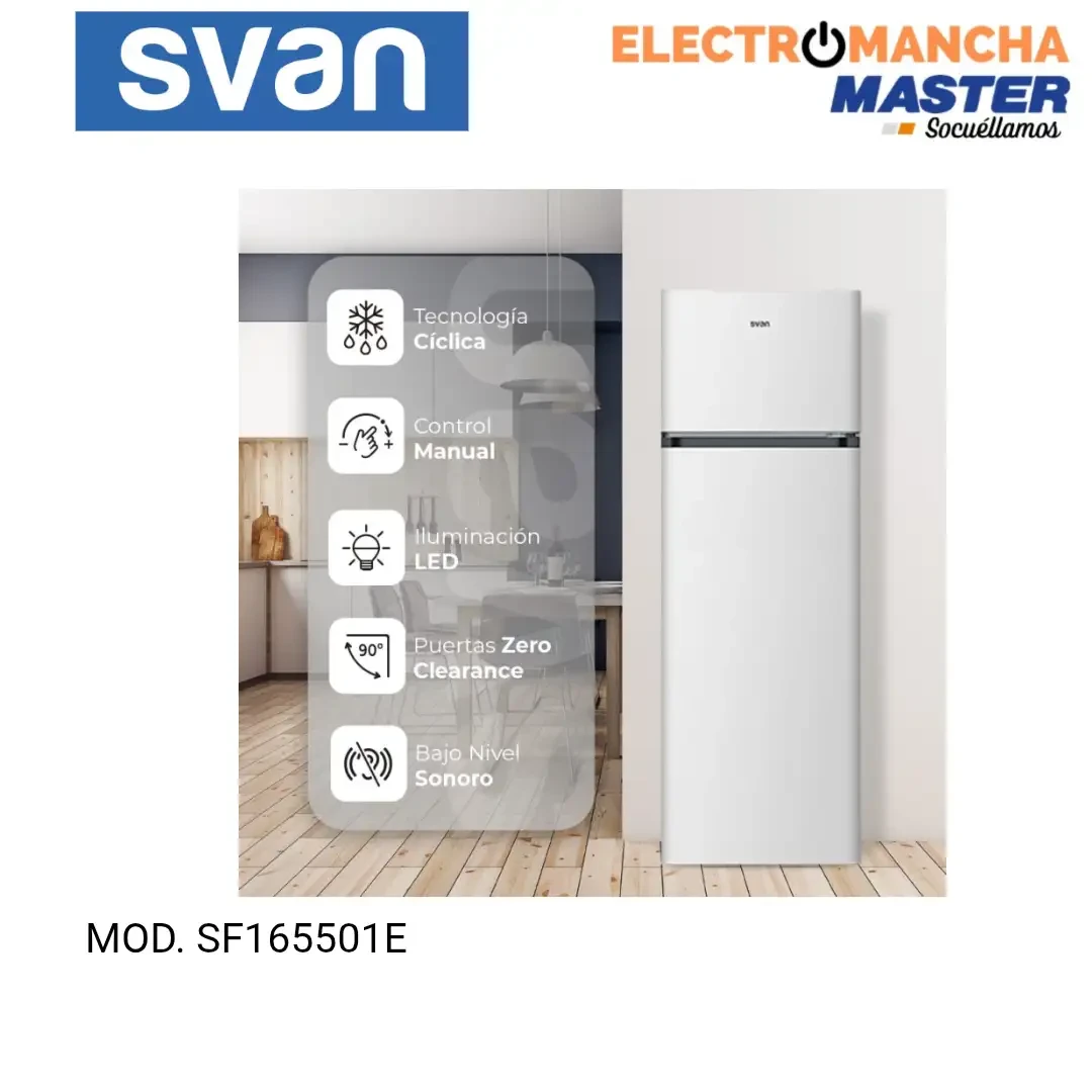 FRIGO 2 PUERTAS SVAN SF165501E CICLICO 1,61*55 E 2