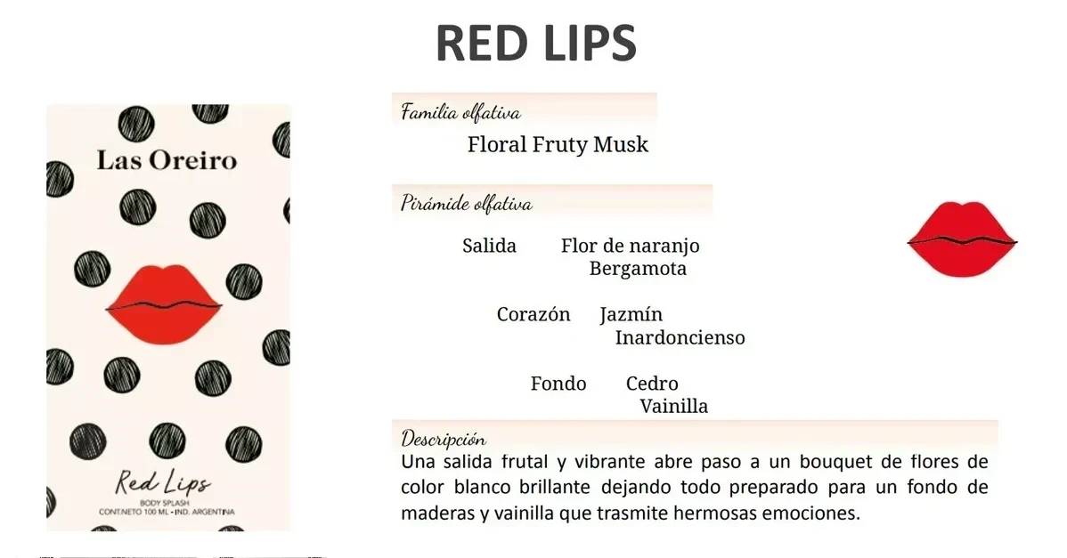 BODY SPLASH LAS OREIRO RED LIPS 20087 2