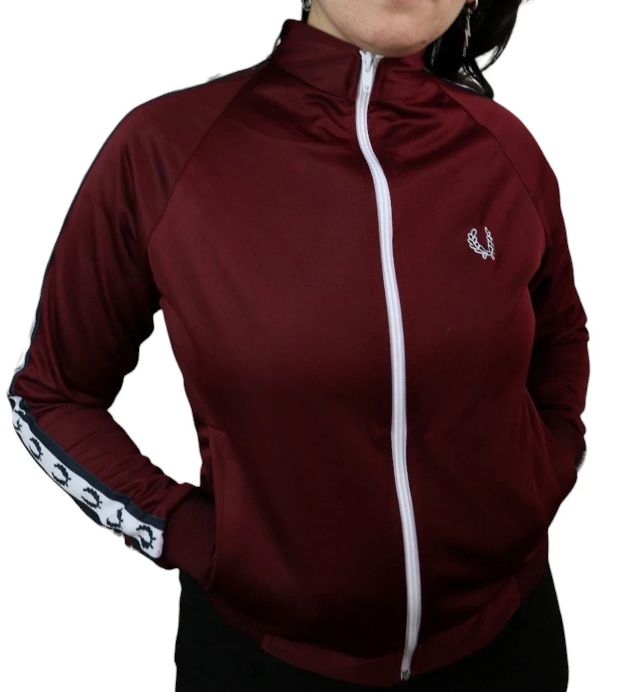 Chaqueta deportiva mujer vinotinto 